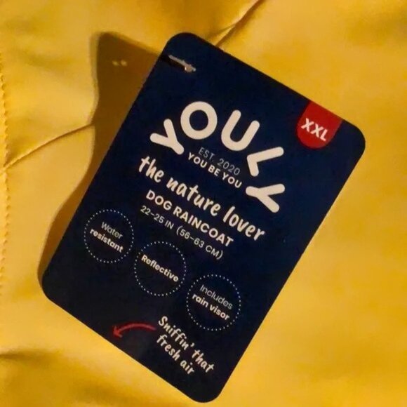 Youly Reflective Dog Rain Jacket, Sz XXL, NWT - Picture 4 of 6
